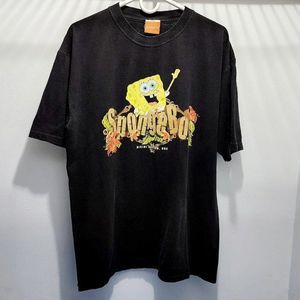 Spongebob Bikini Bottom Vintage 2002 USA Made Shirt Black OG Nickelodeon Size XL